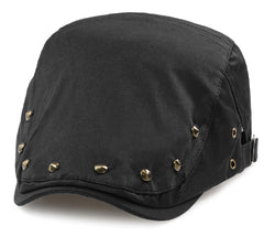 Taidor Rivet Newsboy Cap in black - right side