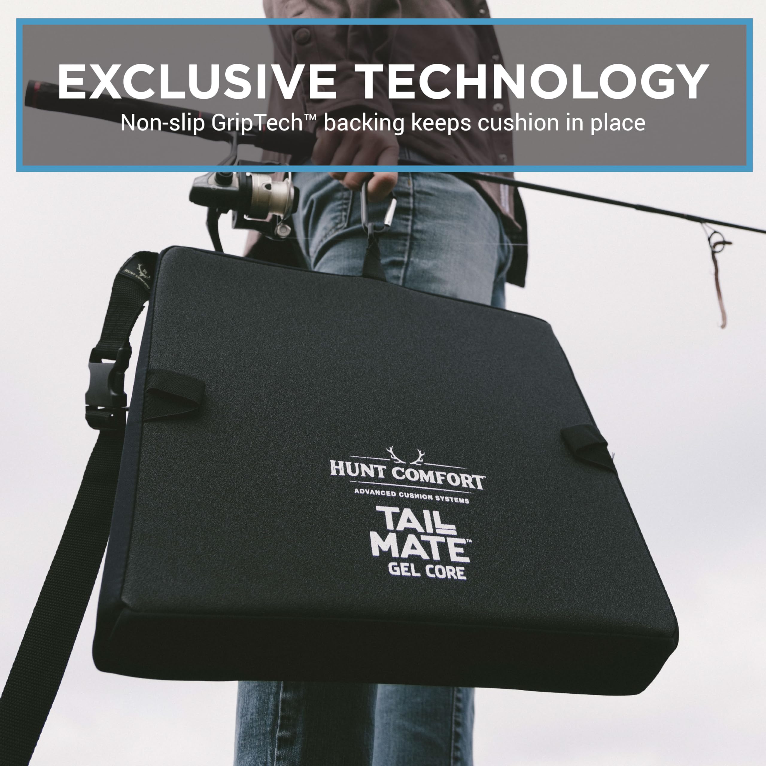 Tail Mate GelCore cushion on breathable fabric surface in use