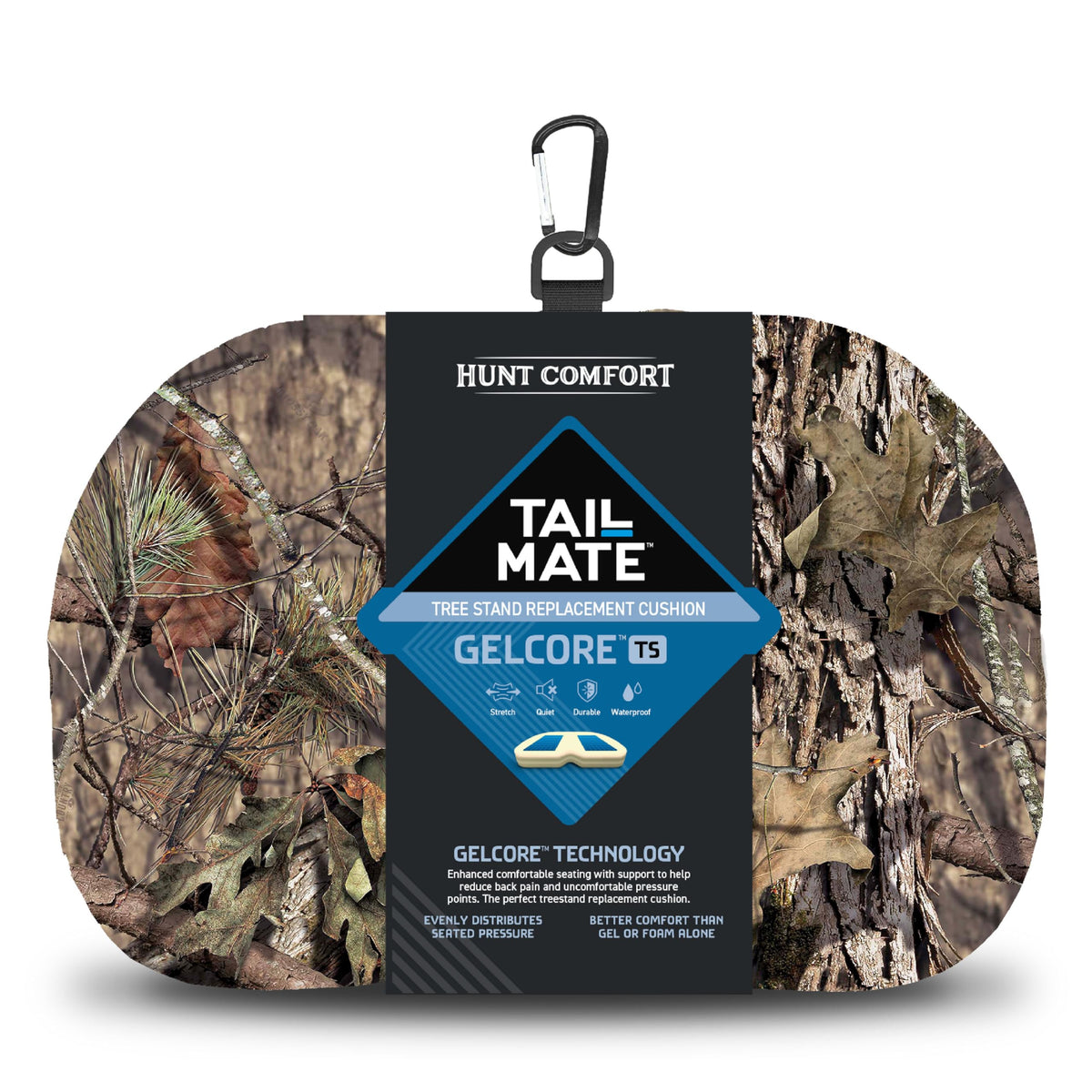 Tail Mate GelCore seat cushion shows foam layers for all-day comfort on long stalk hunts.