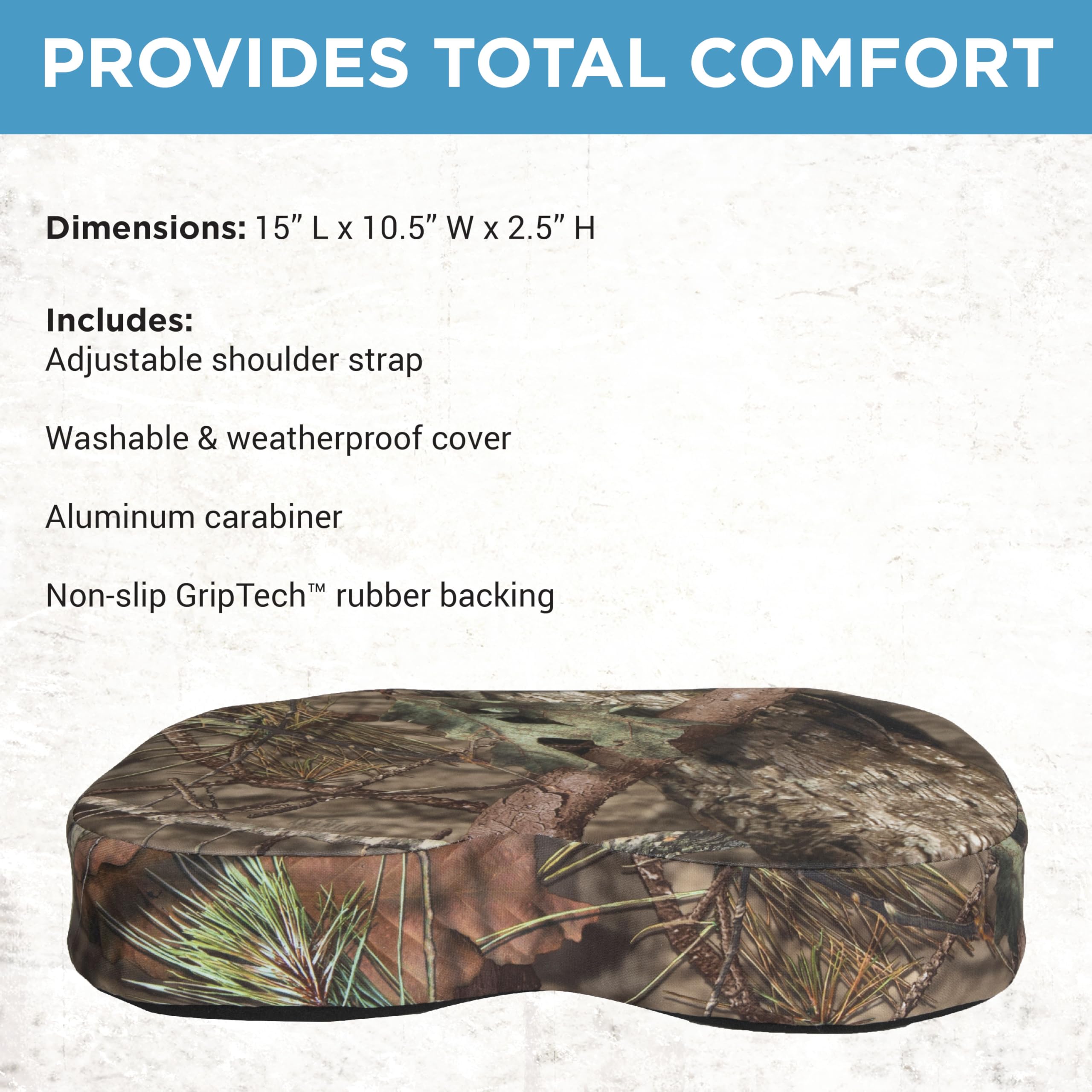 Tail Mate GelCore technology cross-section highlights even weight distribution for reduced pressure.