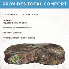 Tail Mate GelCore technology cross-section highlights even weight distribution for reduced pressure.