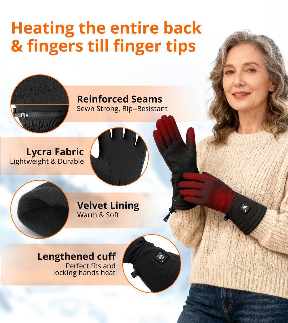 Taileluo heated glove liner perimeter finger heating elements deliver fingertip heat.