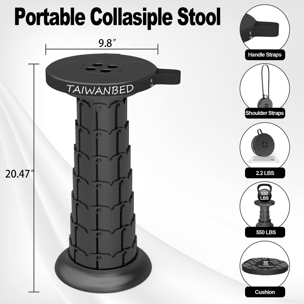 TAIWANBED Taller 52cm stool adjustable height for comfortable seating