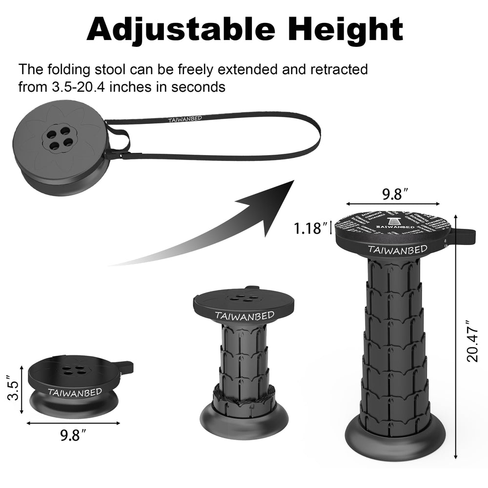 TAIWANBED Taller 52cm stool with cushioned seat for comfort