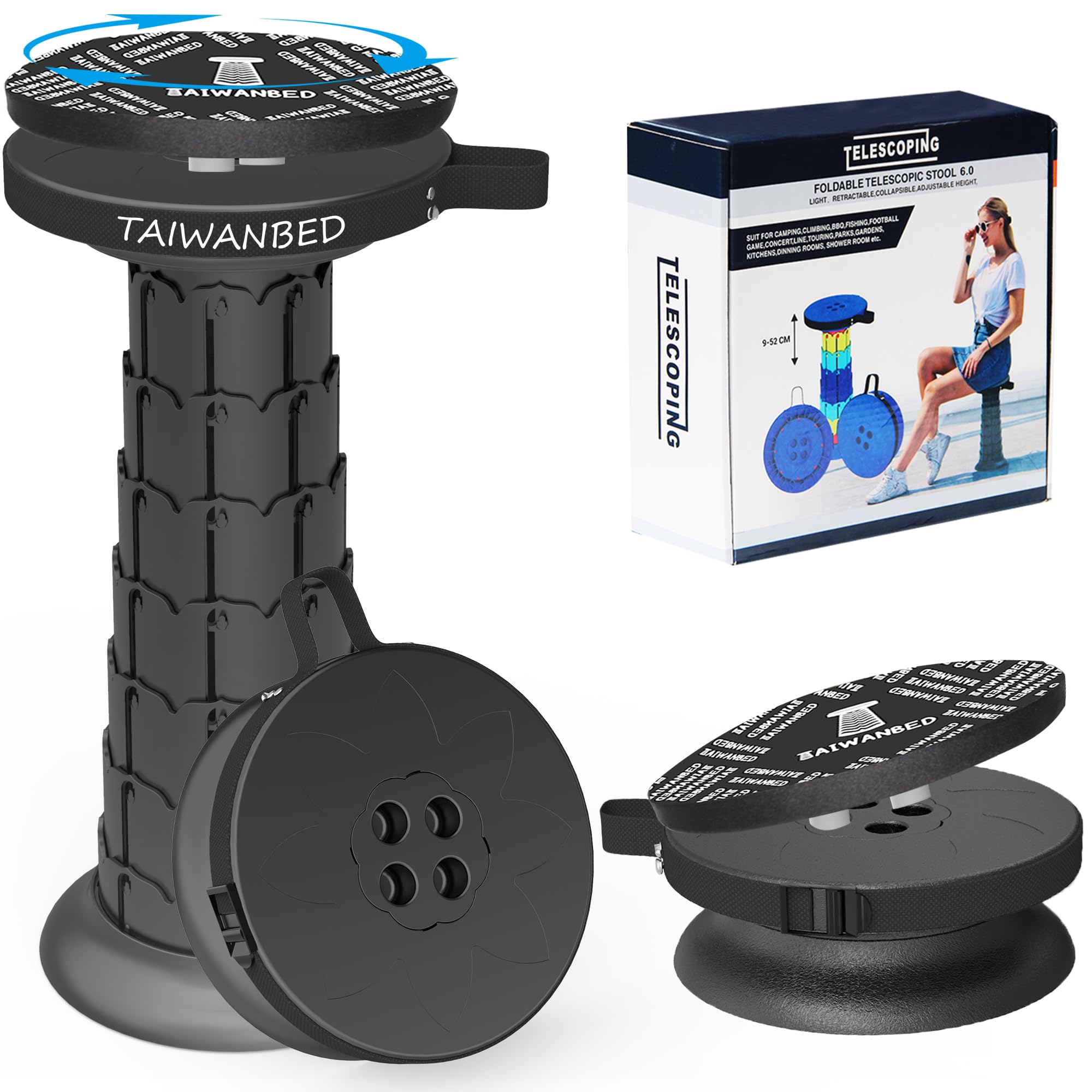 TAIWANBED Taller 52cm stool with lock system for quick secure setup