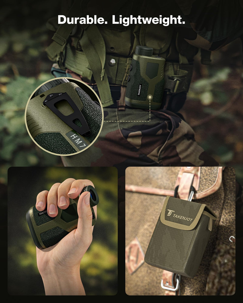 TAKENJOY HM7 speed mode capture illustrates quick distance for moving targets.