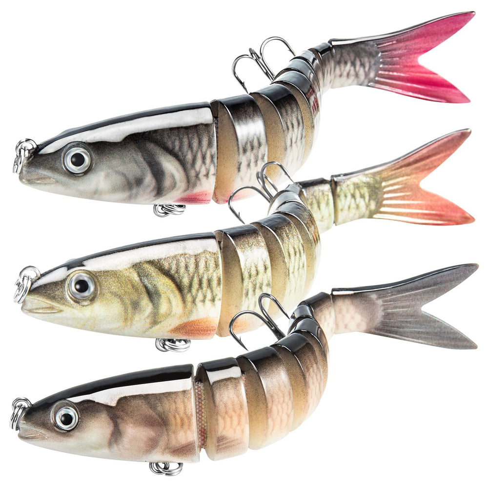 Takieaquax 8-segment lifelike fishing lure front view