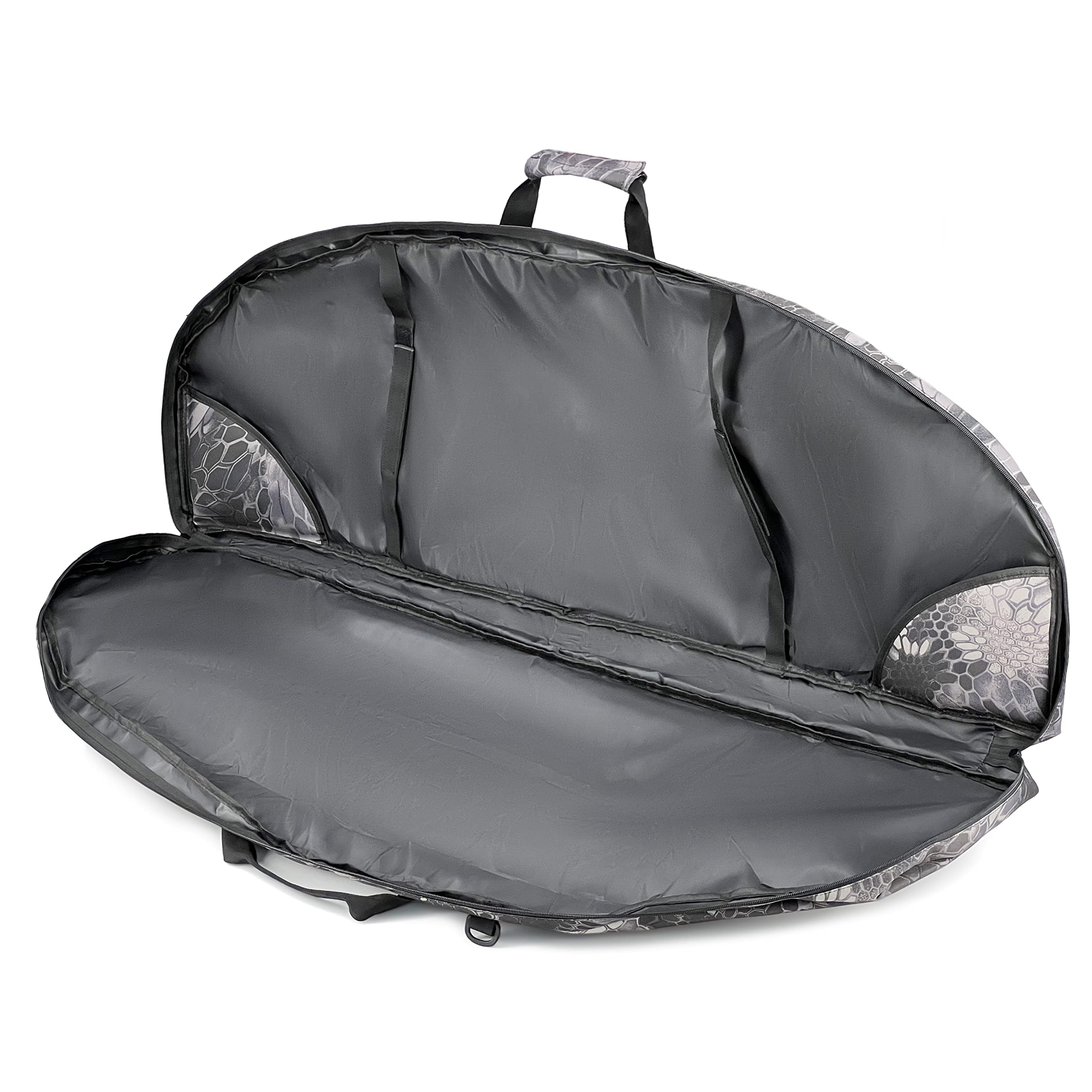 TaktZeit bow case external pockets keep accessories organized and within reach.