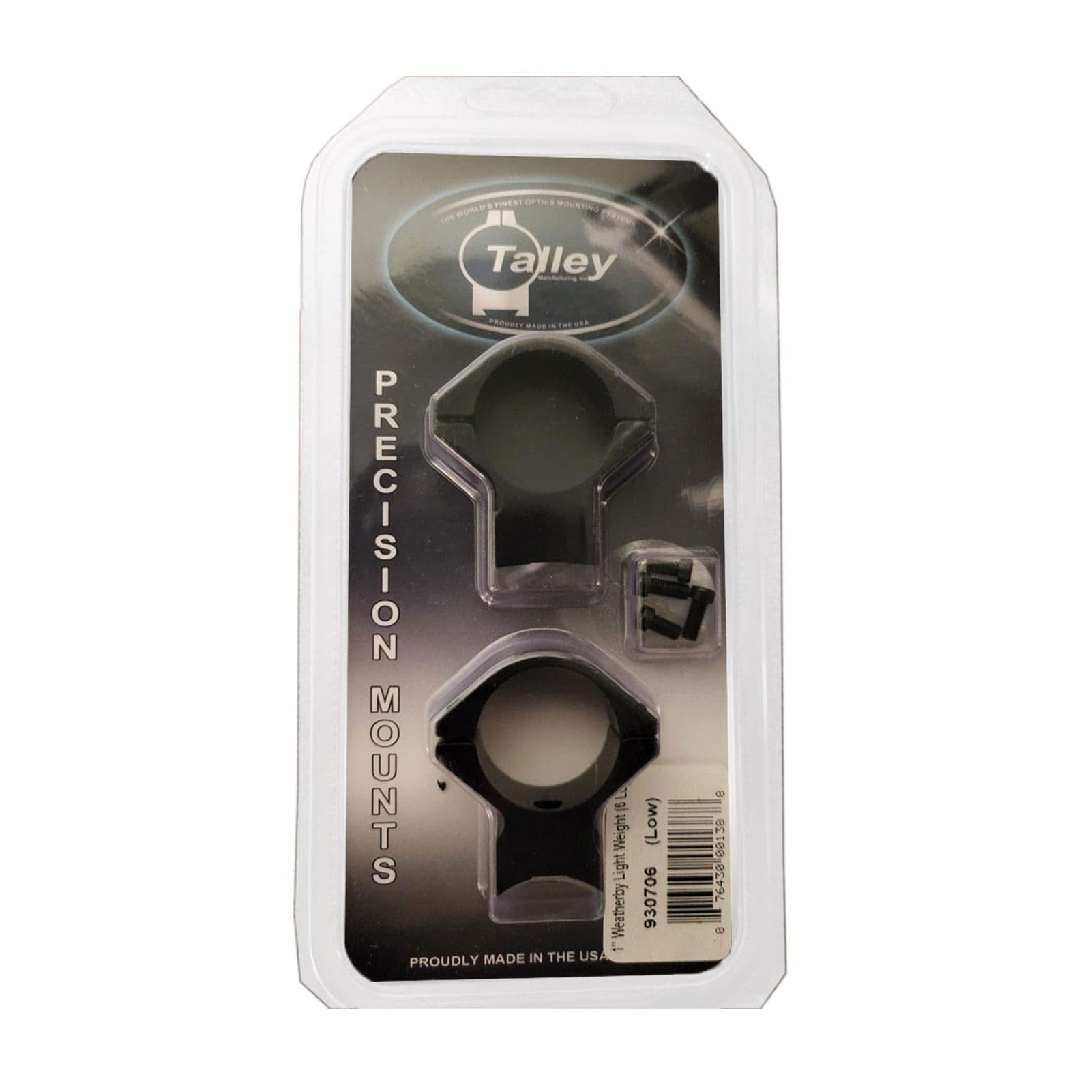 Talley 930706 mounted on rifle demonstrates rigid design for stable performance.