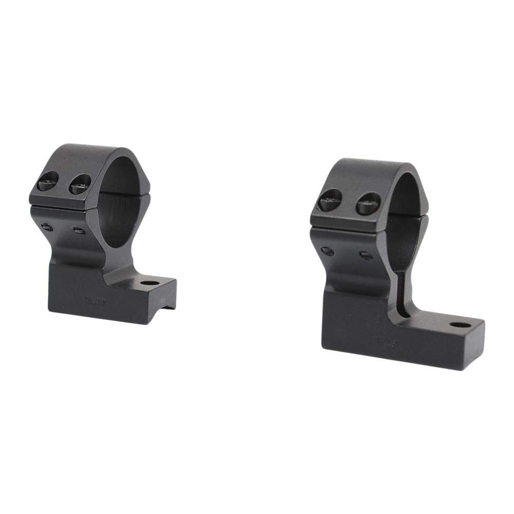 Talley Accumark 1in ring/base high black mounted on rifle showcases easy setup and repeatable alignment.