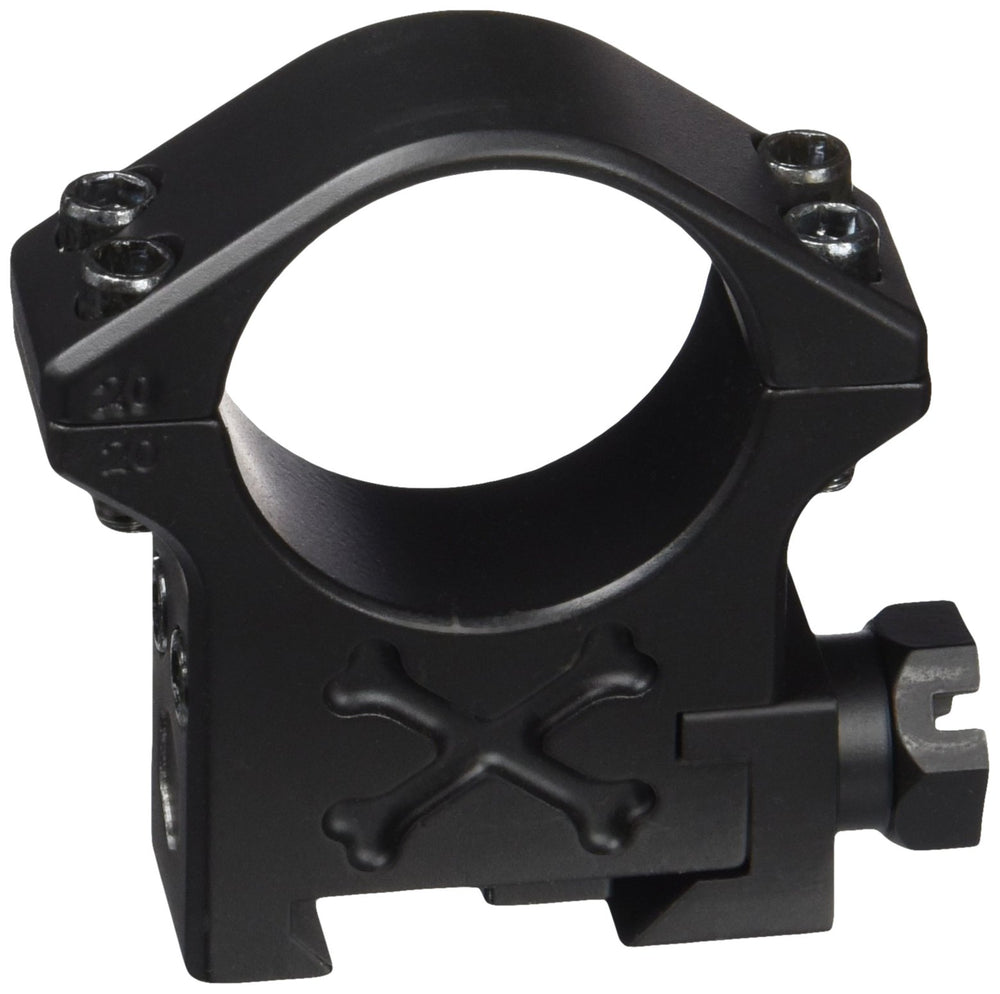 Talley BAT30M 30mm tactical ring Black Armor front view showing matte finish and recoil control.