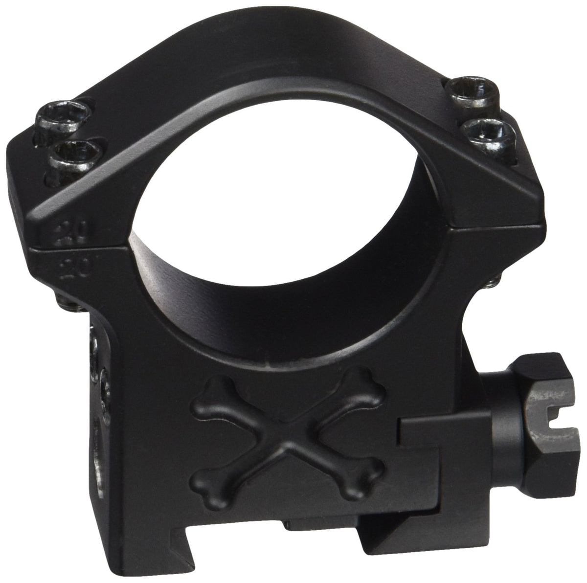 Talley BAT30M 30mm tactical ring Black Armor front view showing matte finish and recoil control.