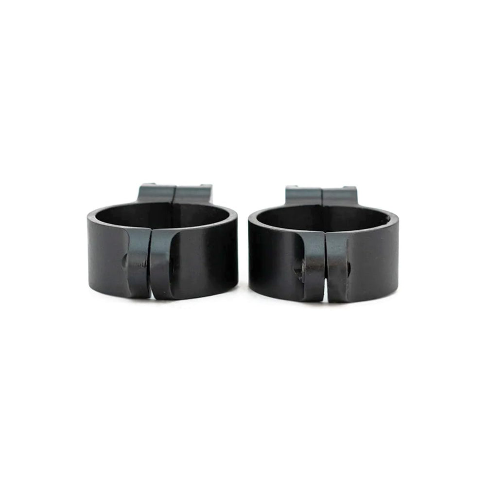 Talley Fixed Ring Black 1-Inch assembled on rail demonstrates secure installation.