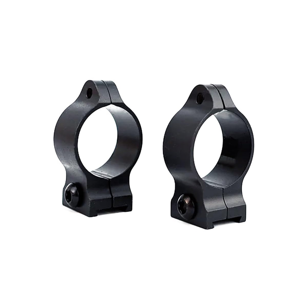 Talley Fixed Ring Black 1-Inch mounted on rifle shows precision alignment.