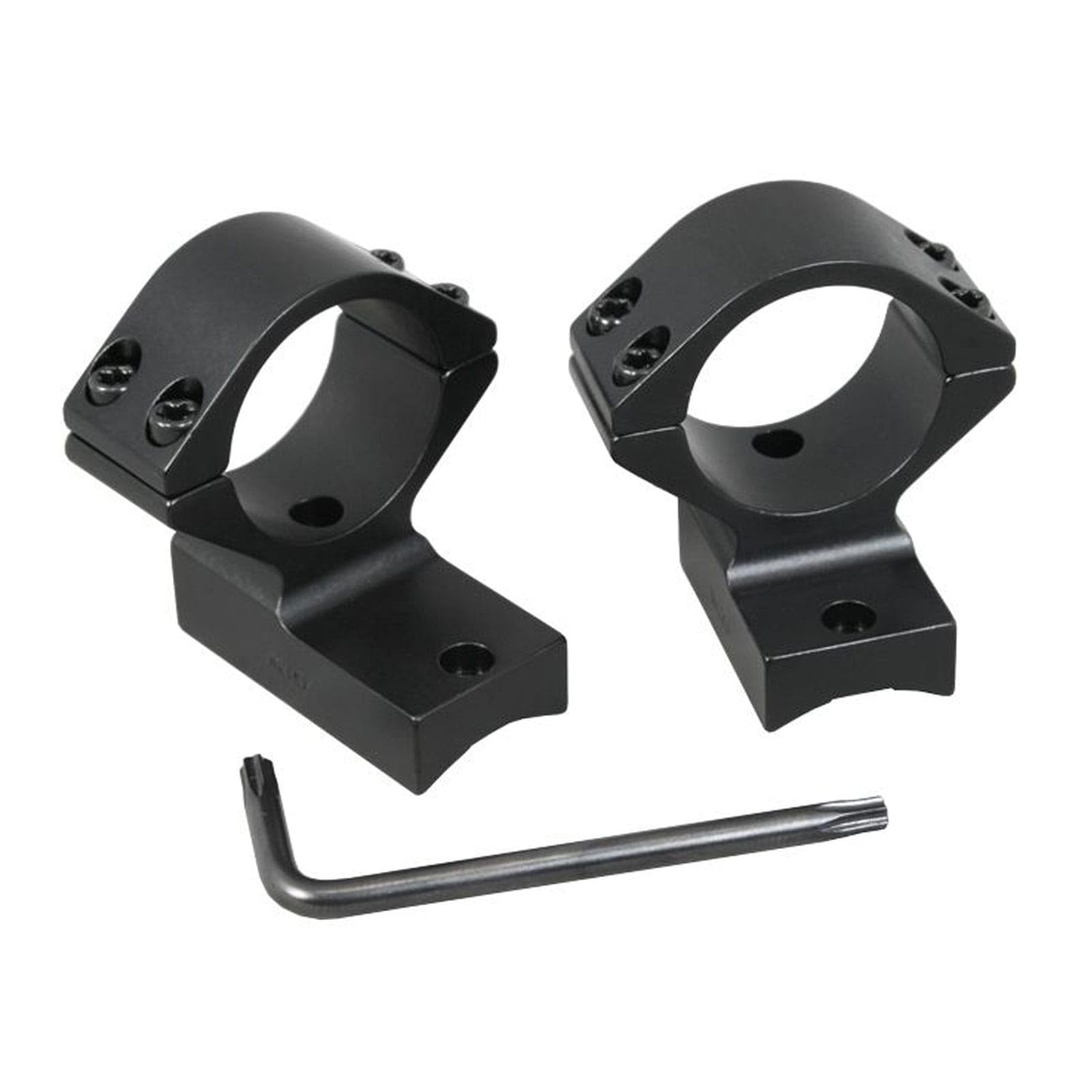 Talley lightweight alloy scope mount closeup highlighting reduced weight and rigidity.