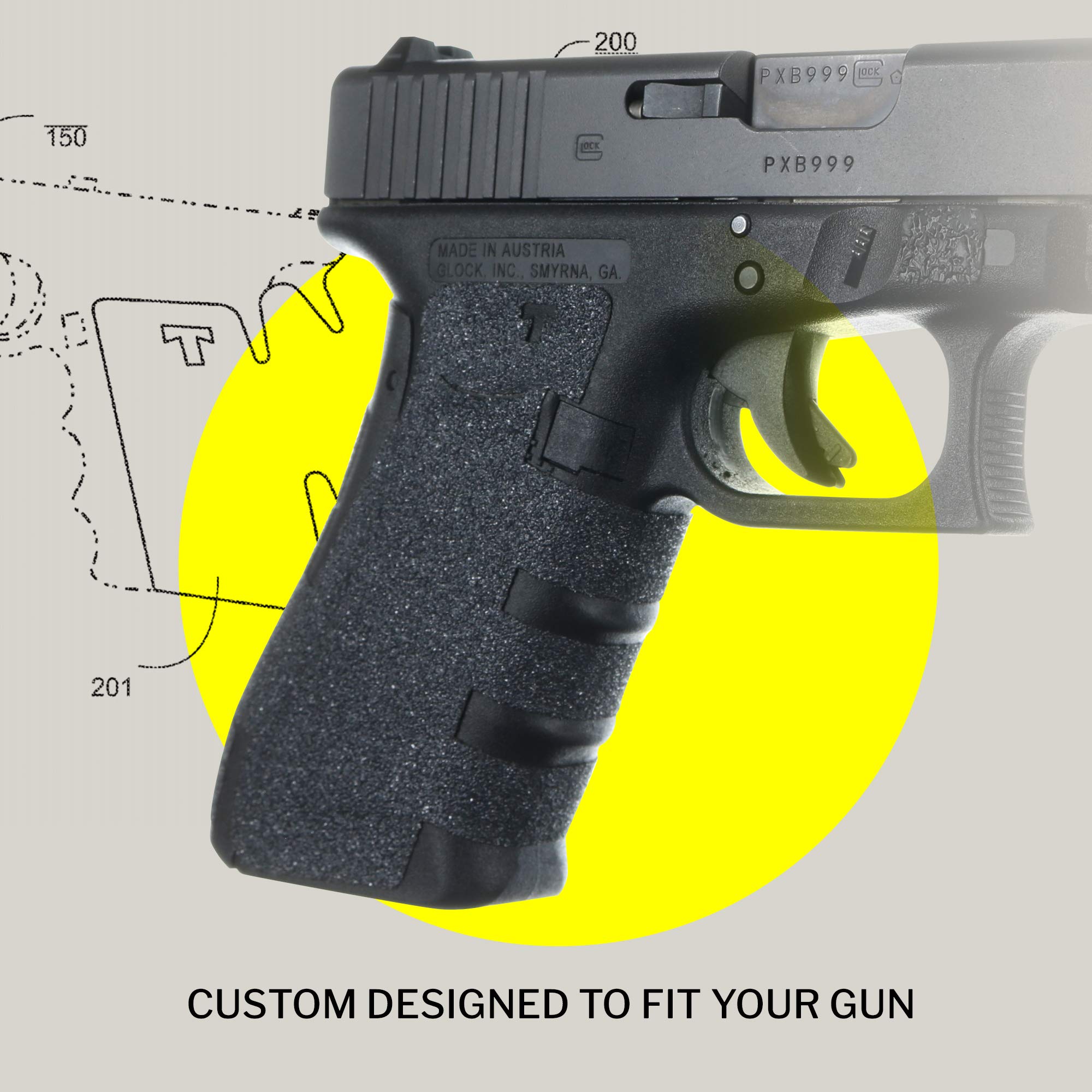 TALON Grips adhesive grip on Glock 24