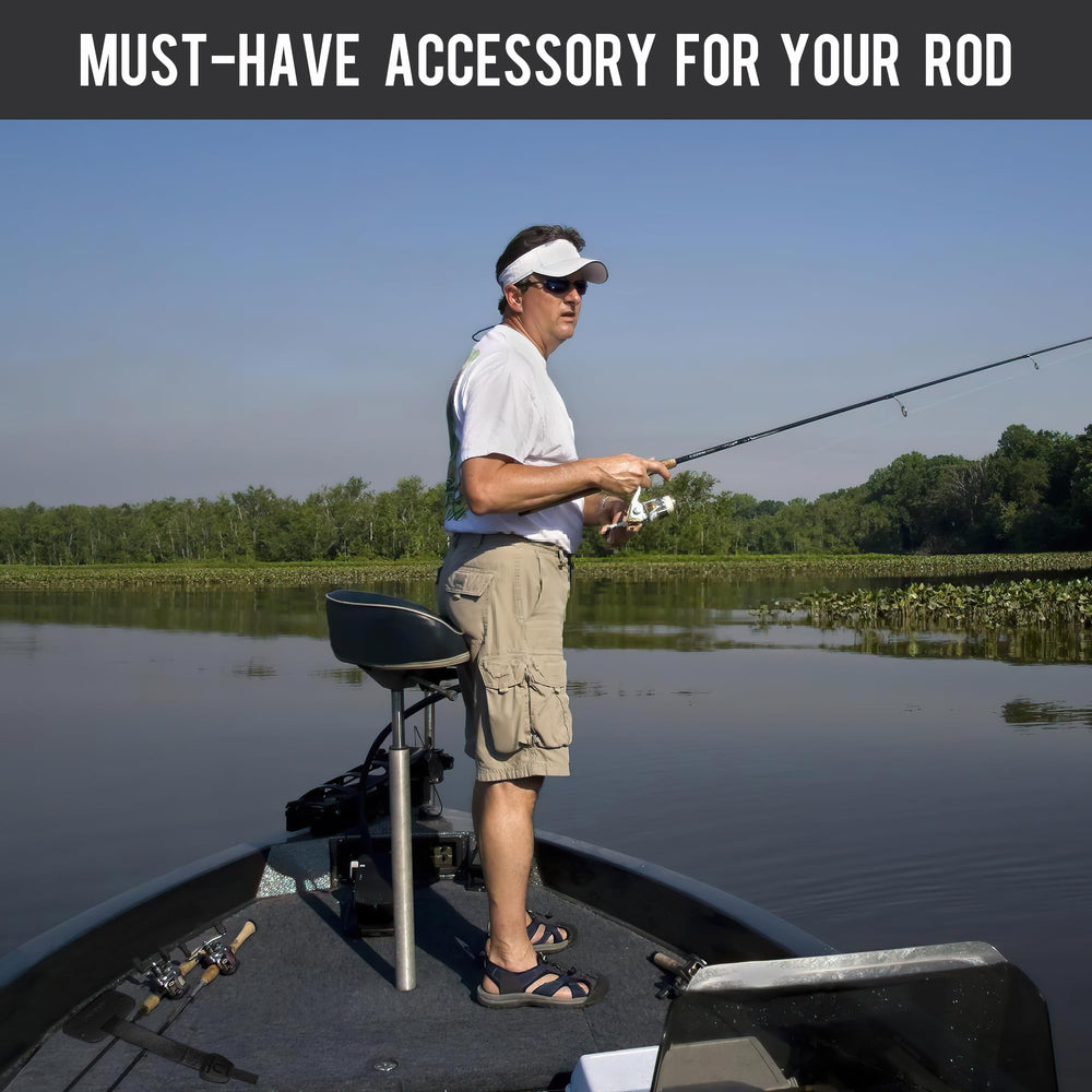 TAMIDN black rod holders on boat deck showcase durable, corrosion-resistant construction.