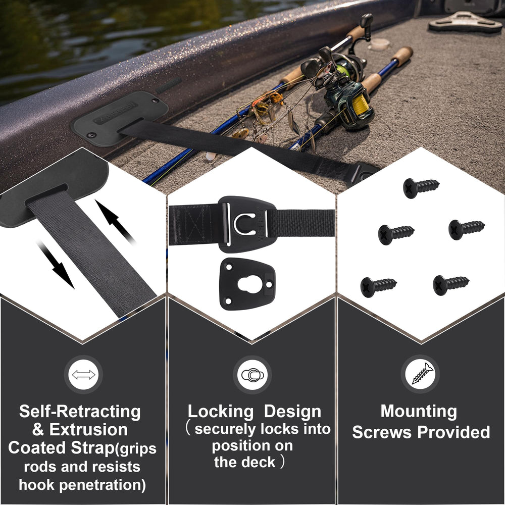 TAMIDN deck-organization with rod holders keeps fishing gear tidy and ready.