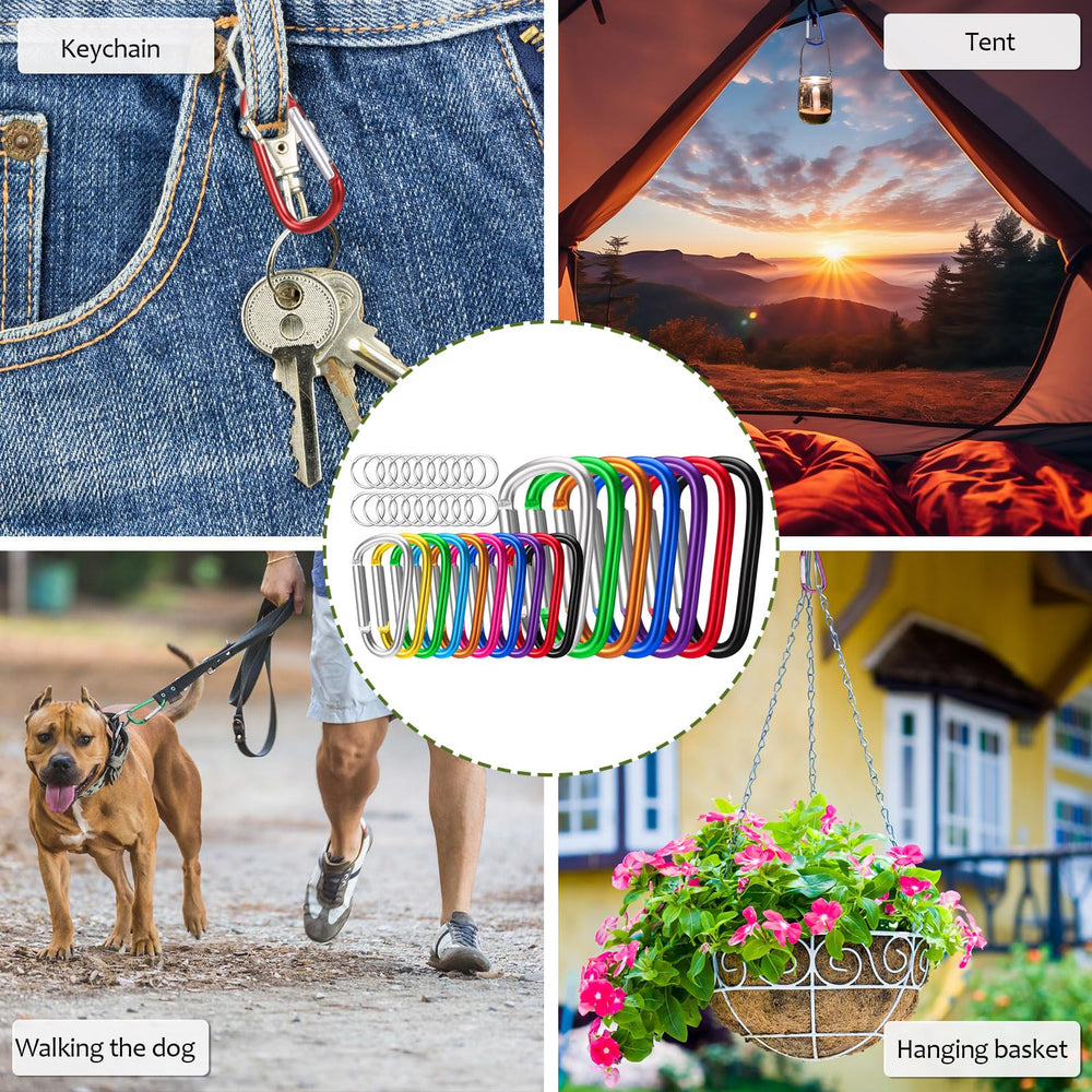 Tandefio multicolor D-ring pack for versatile camping and DIY organization