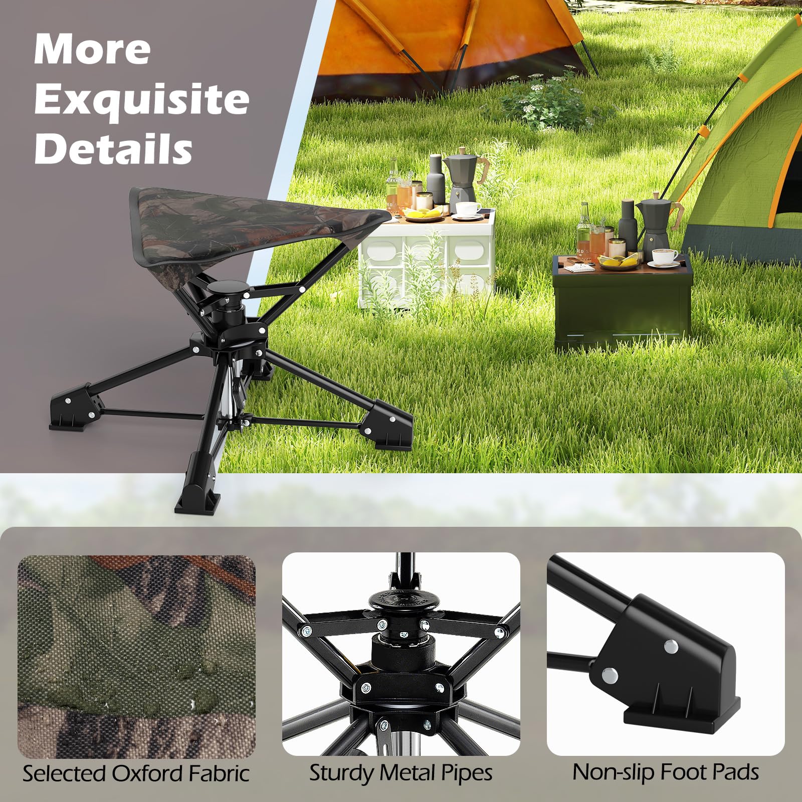Tangkula 330 lbs weight capacity ensures stable seating.