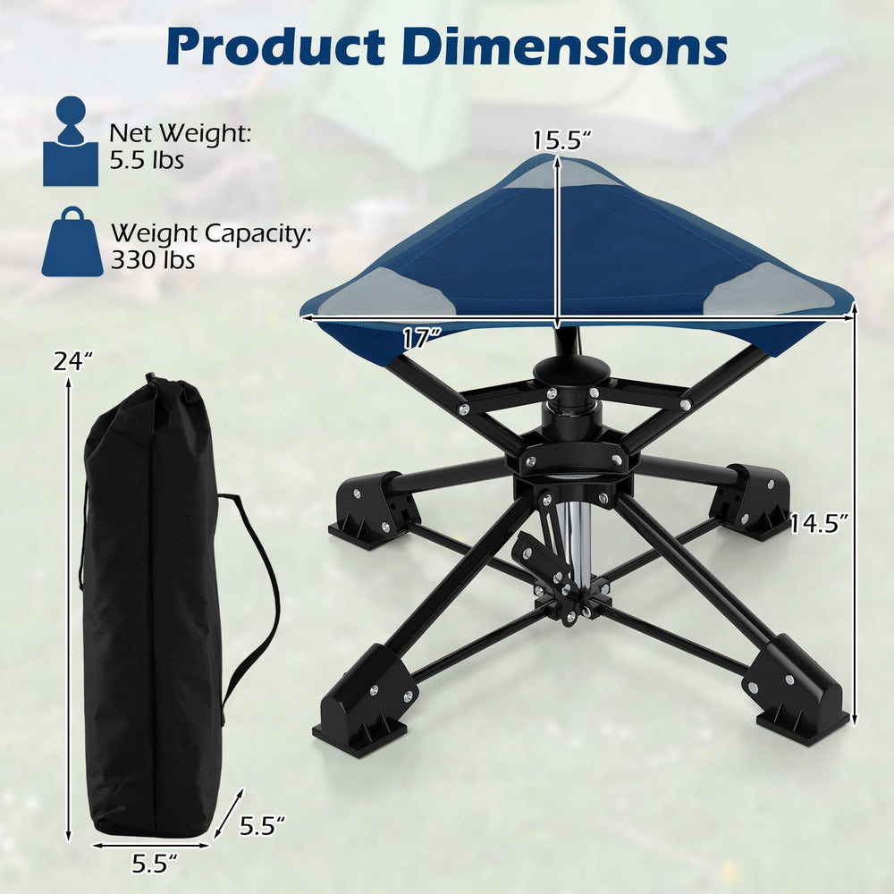 Tangkula 360-degree rotation allows silent seat adjustment.