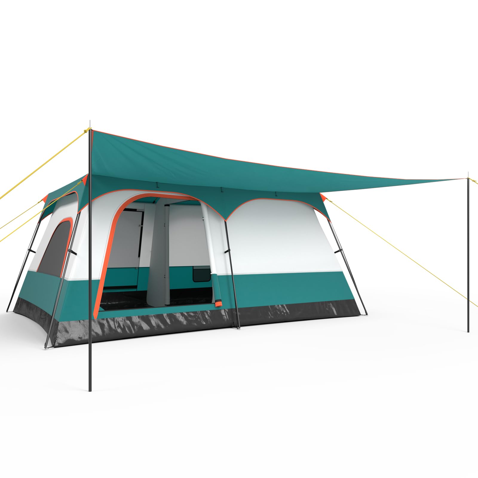Tangkula 8-10 person camping tent porch for family gatherings and gear