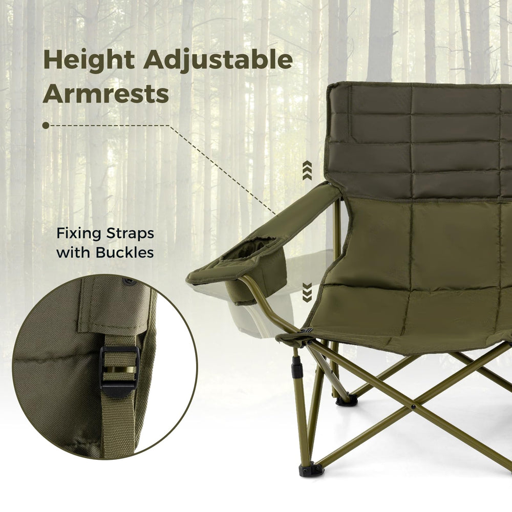 Tangkula adjustable armrests feature built-in cup holders for beverages