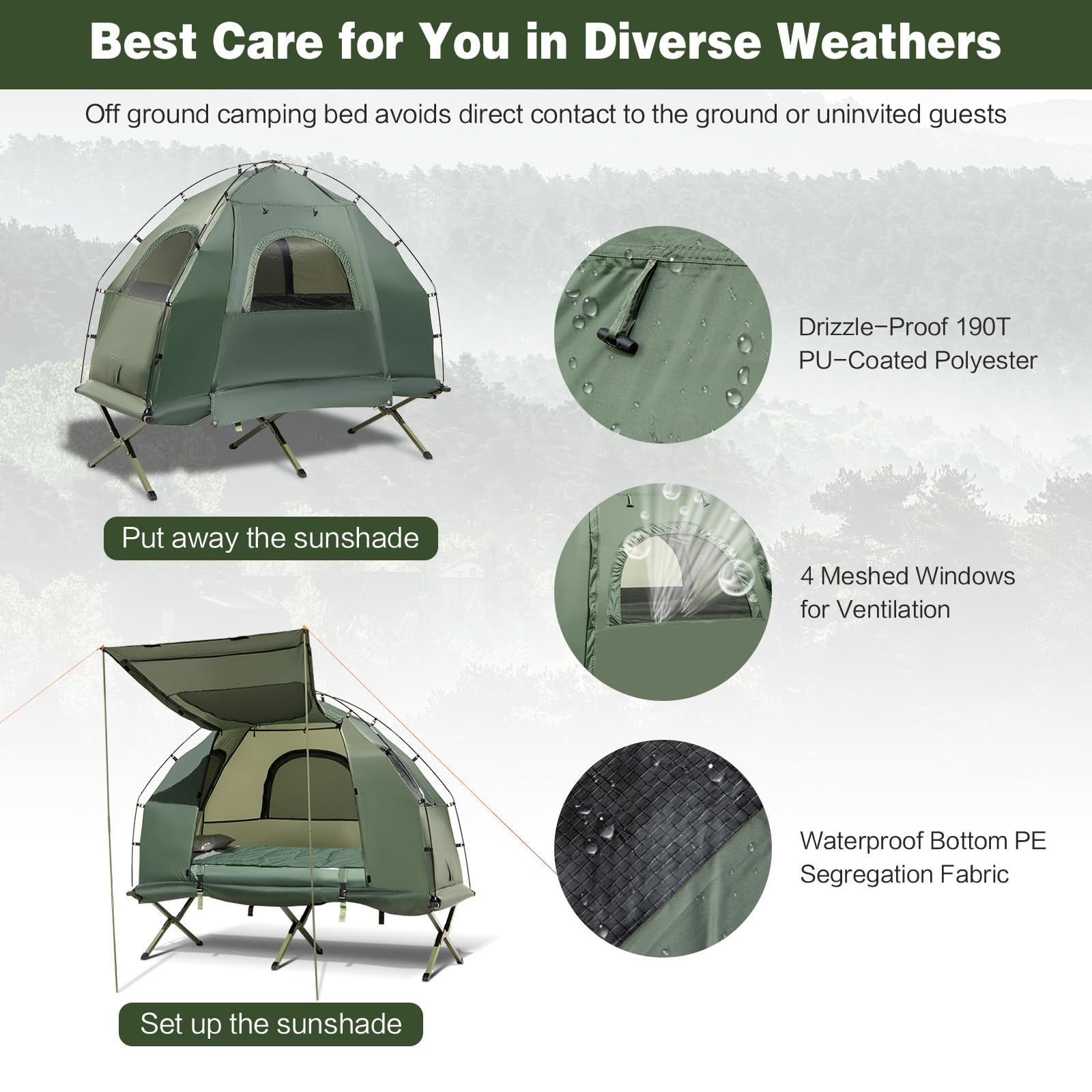 Tangkula air pillow complements restful camping sleep