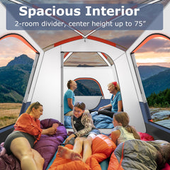 Tangkula cabin tent skylight roof lets in natural light and night sky views.