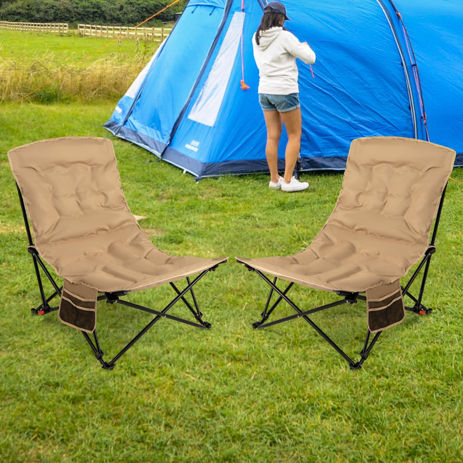 Tangkula chair frame showing sturdy X-shaped support for stability.