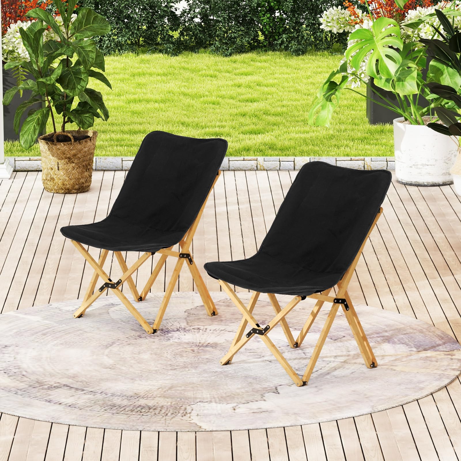 Tangkula 330-lbs weight capacity ensures sturdy outdoor seating.