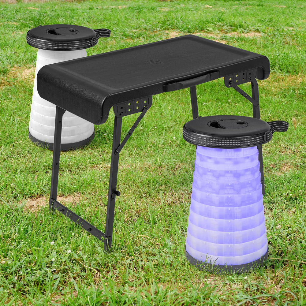 Tangkula folding camping table compact for easy transport and storage.