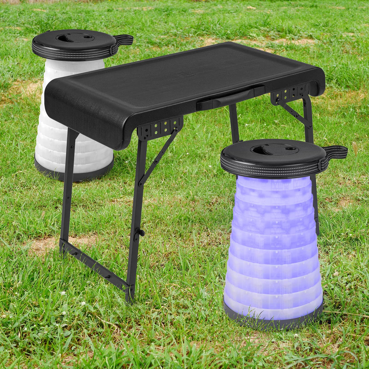 Tangkula folding camping table compact for easy transport and storage.