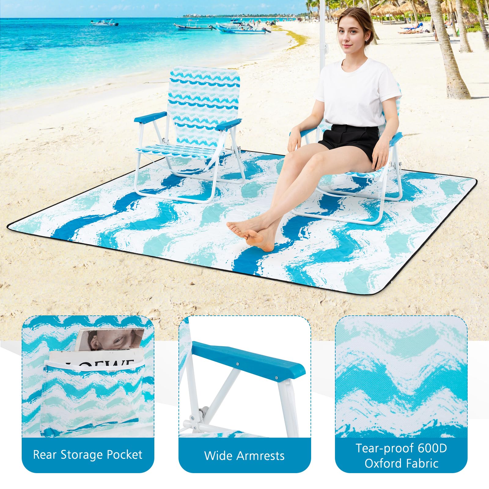 Tangkula carrying bag for beach set simplifies transport and storage