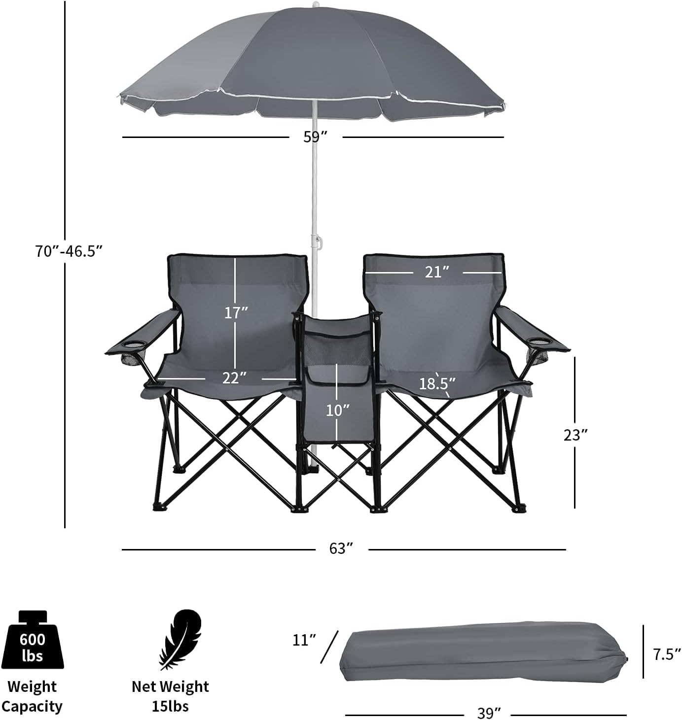 Tangkula chair includes cup holder for easy beverage access.