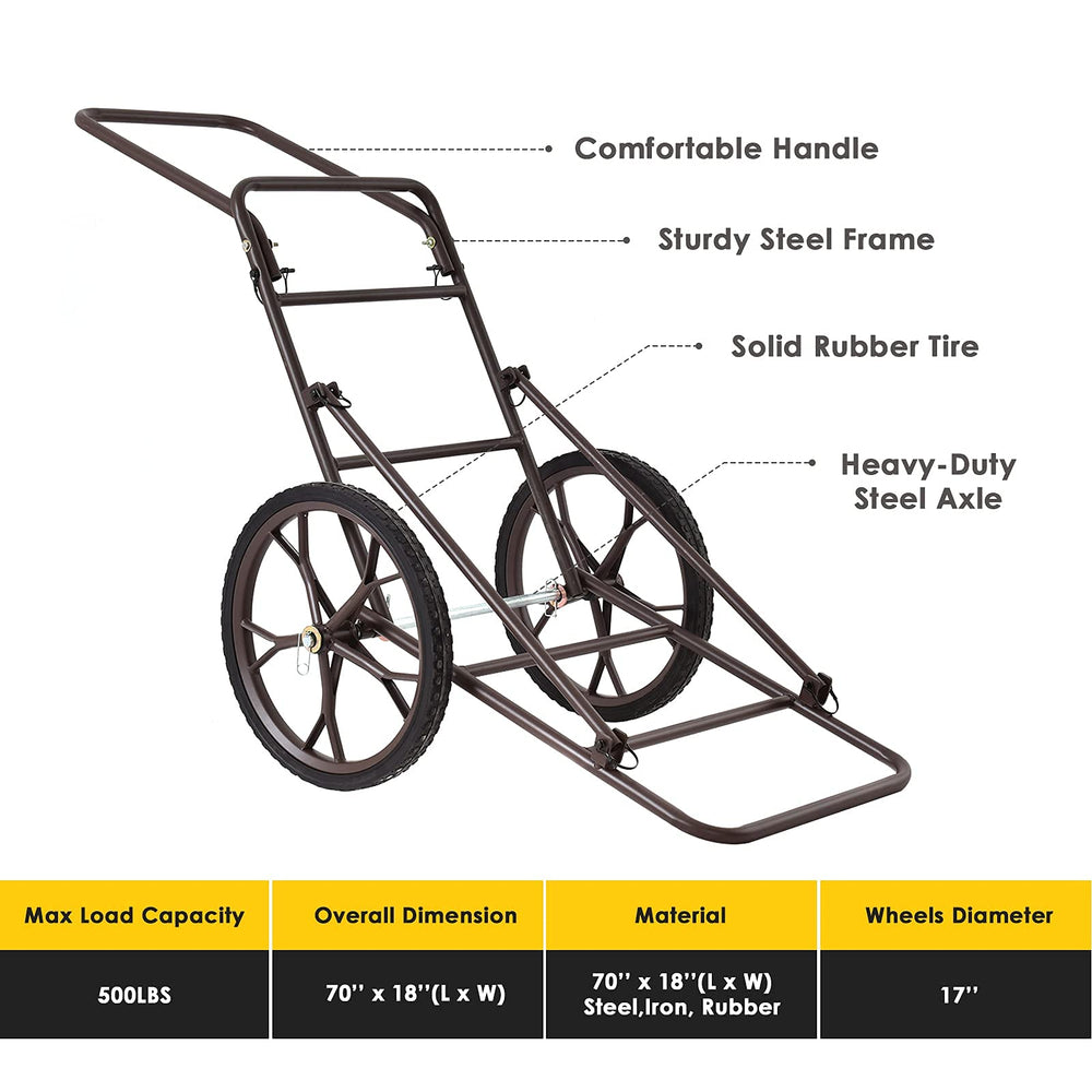 Tangkula folding deer cart compact design for easy storage.
