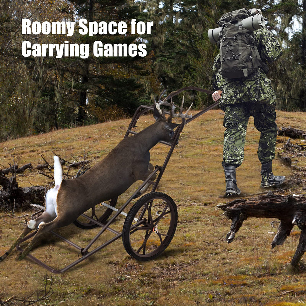 Tangkula deer cart with heavy-duty steel frame for rugged field use.
