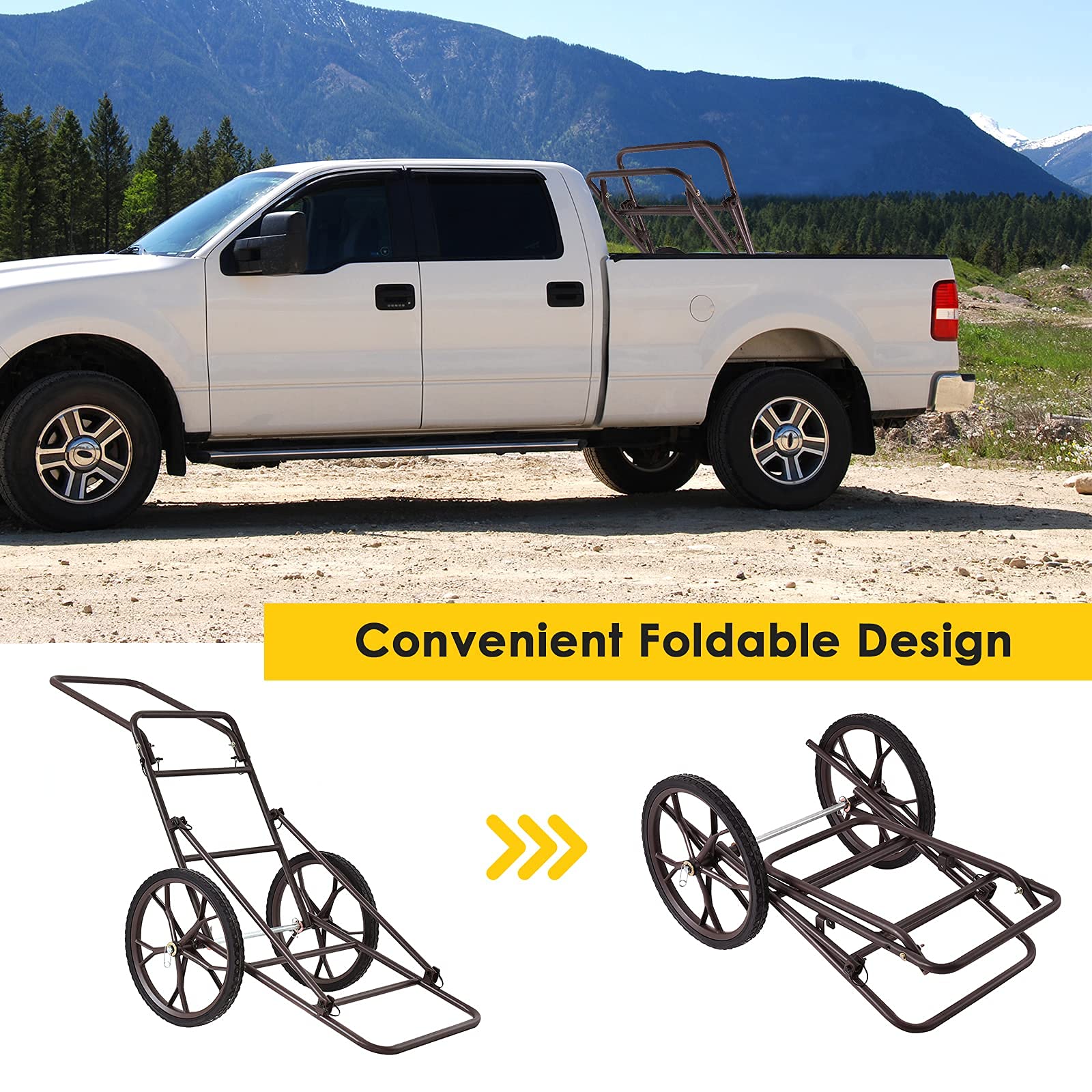 Tangkula deer cart versatile uses for hunting, firewood, and gear.