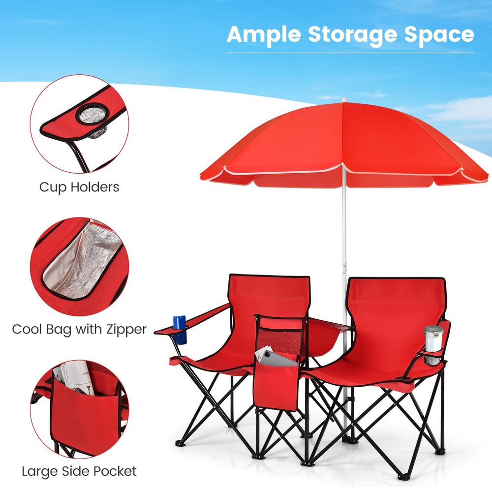 Tangkula double camping chairs 600D oxford fabric and sturdy frame for durability