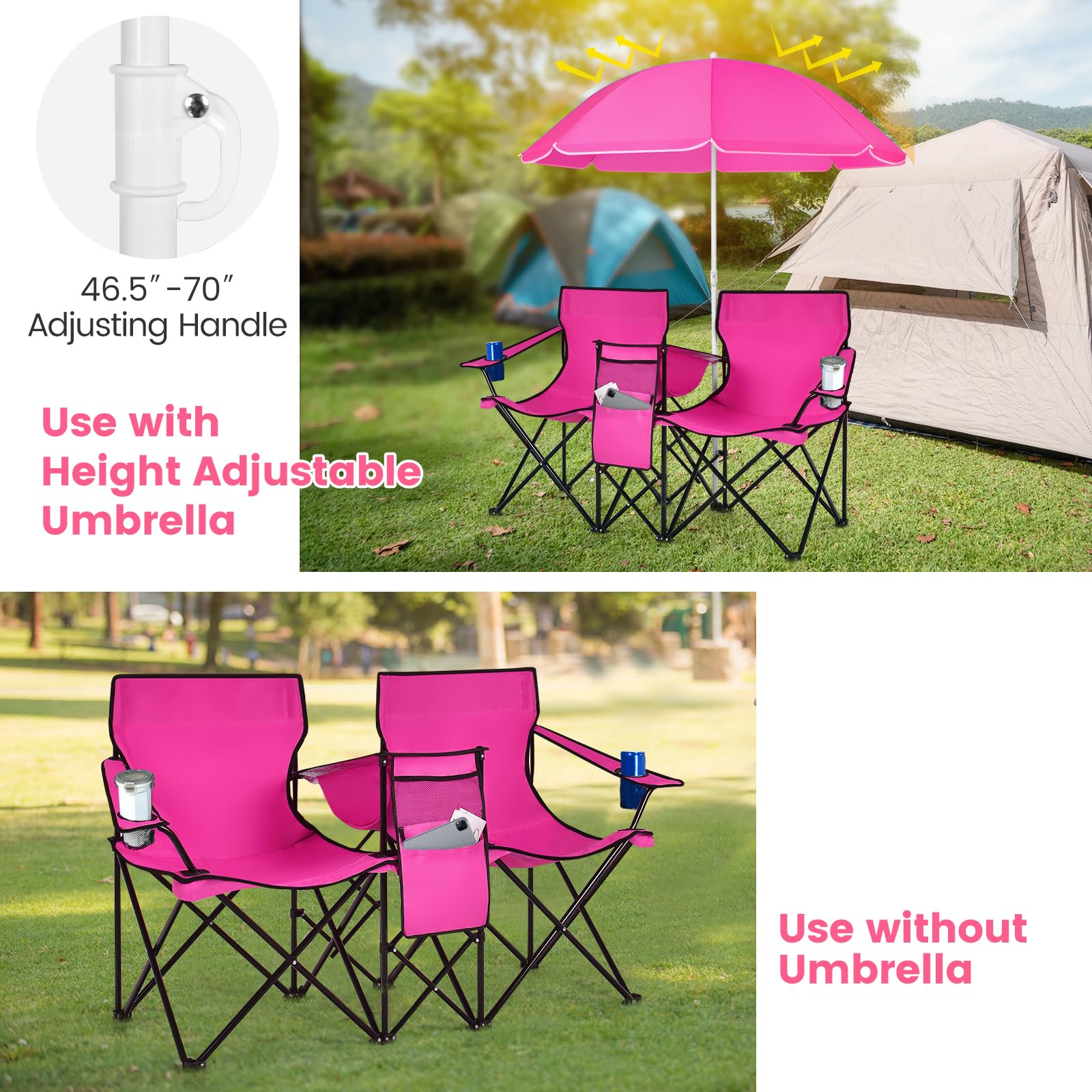 Durable 600D Oxford fabric on Tangkula chairs resists fading outdoors