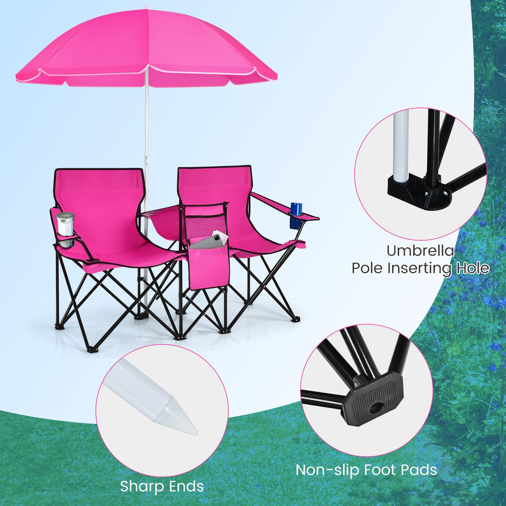 Anti slip feet stabilize Tangkula chairs on sand or grass