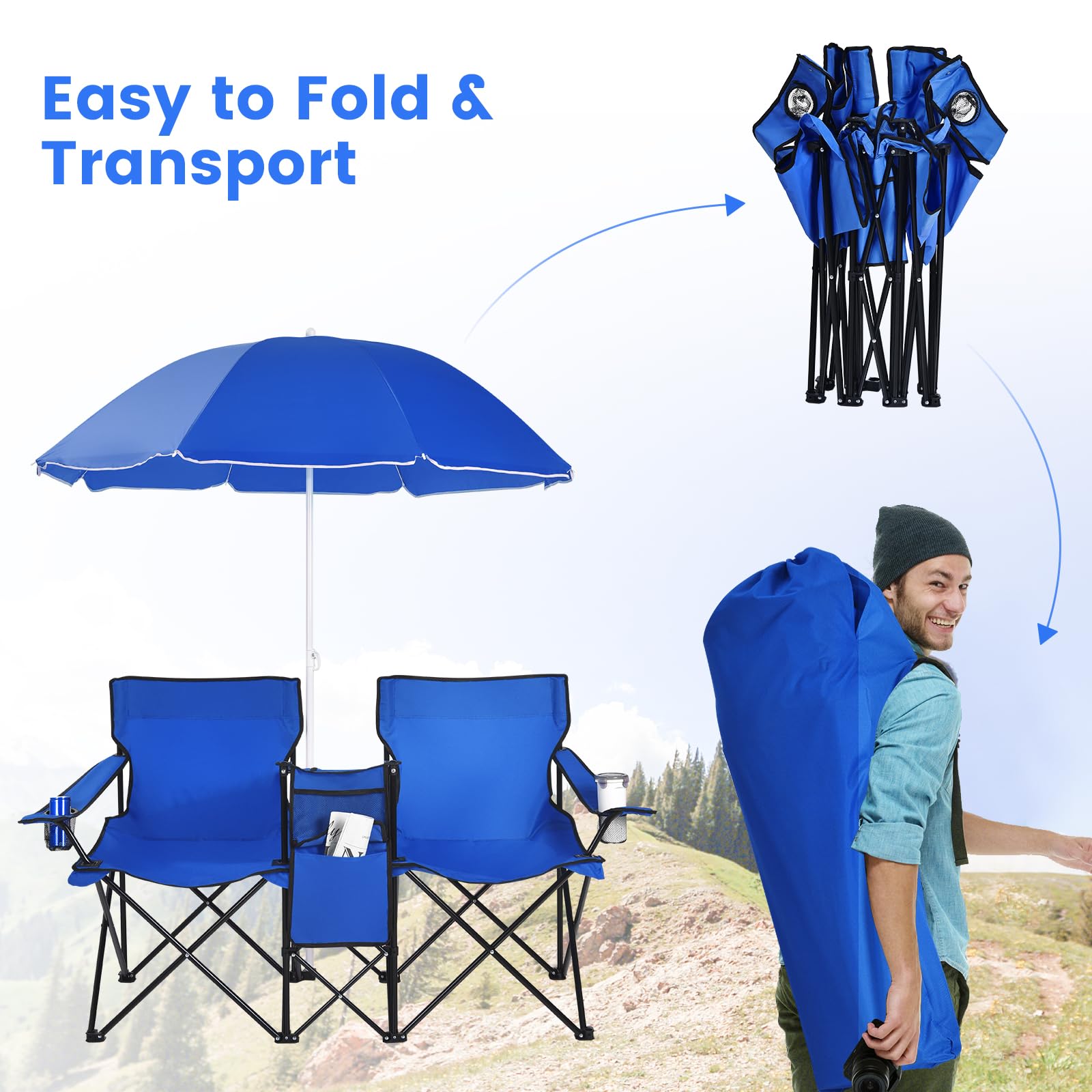 Foldable design enables easy packing and storage