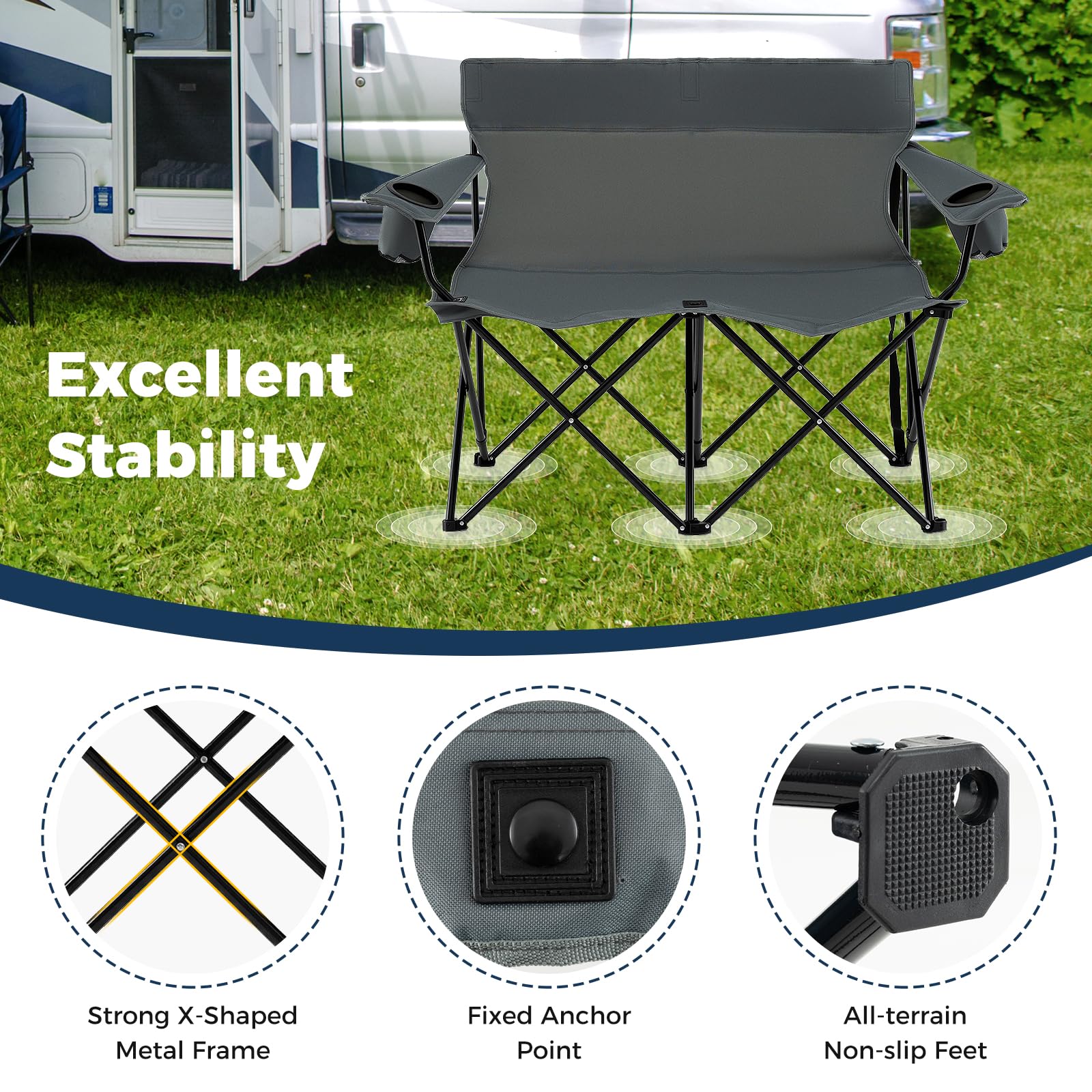 Tangkula folding camping chair for quick storage and travel
