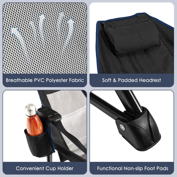 Tangkula hammock camping chair breathable fabric keeps you cool