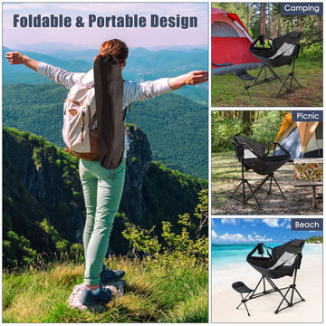 Tangkula hammock camping chair easy fold and carry design