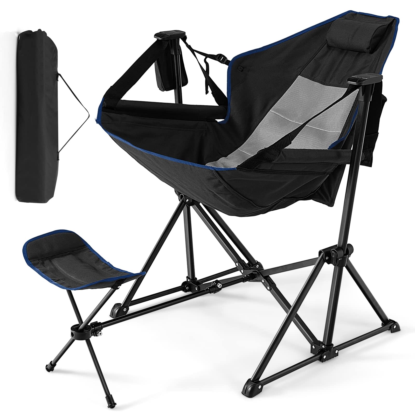 Tangkula hammock camping chair folded in carrying bag for easy transport
