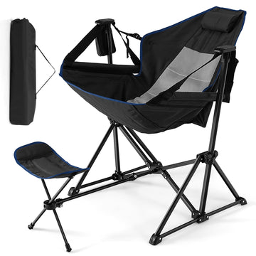 Tangkula hammock camping chair folded in carrying bag for easy transport