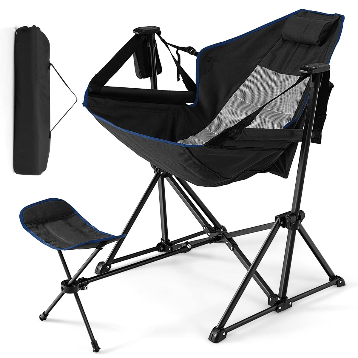 Tangkula hammock camping chair folded in carrying bag for easy transport