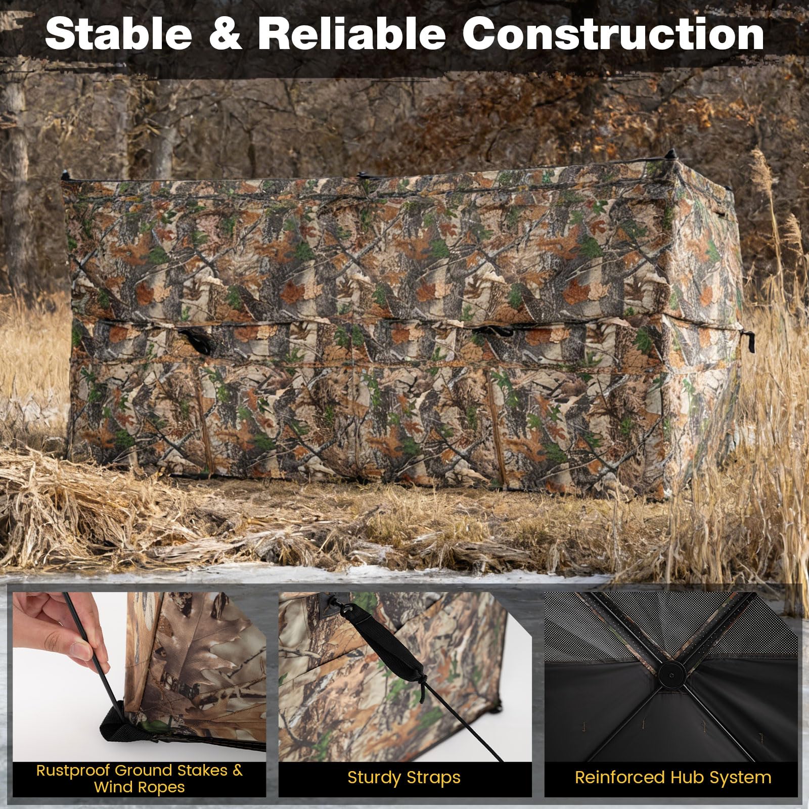 Tangkula dog door integrated into the hunting blind design