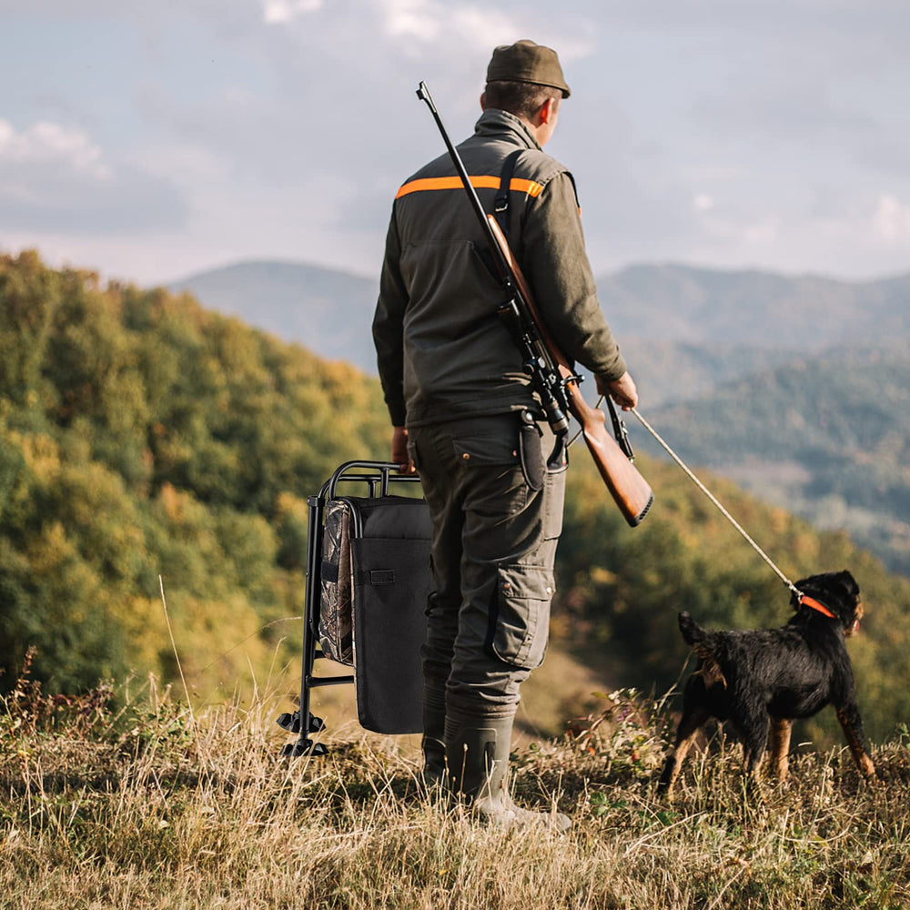 Tangkula hunting chair with 360-degree rotation base enables silent tracking